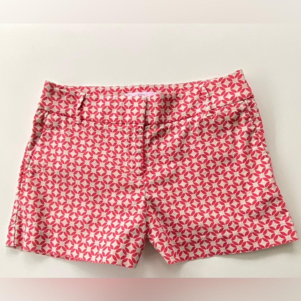 LOFT The Riviera Short, High Waist Textured Flat Front Shorts Size: 0